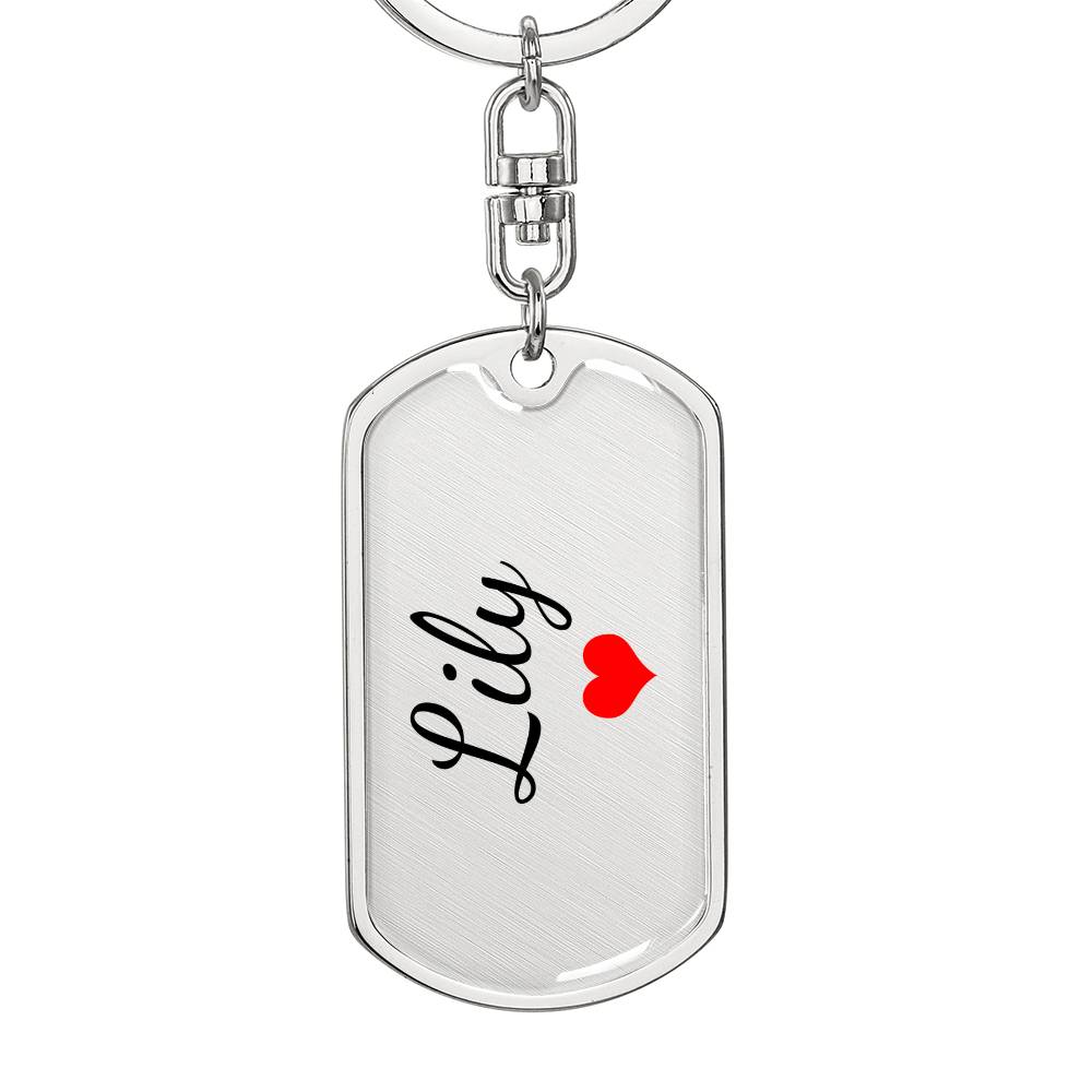 Lily Keychain – Custom Name Keychain for Women