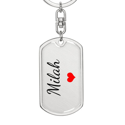 Milah Keychain – Custom Name Keychain for Women