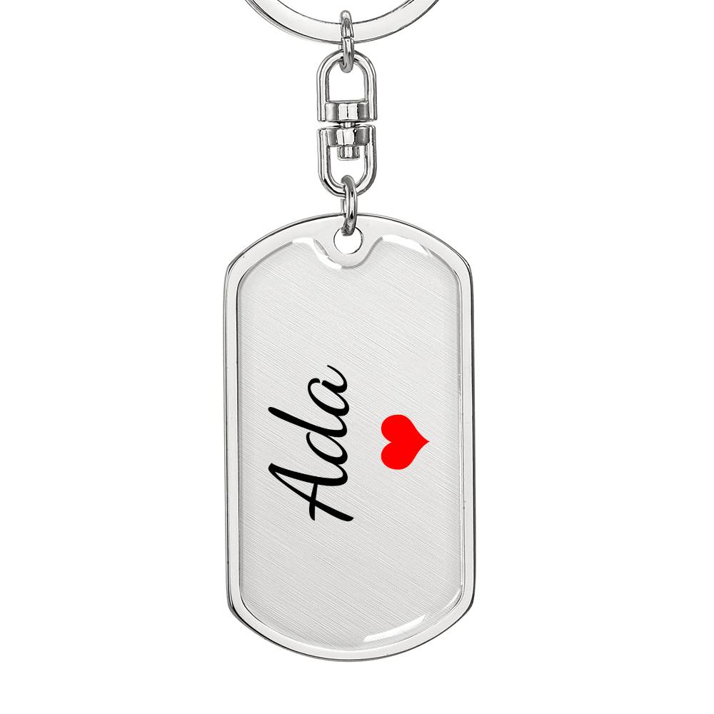 Ada Keychain – Custom Name Keychain for Women