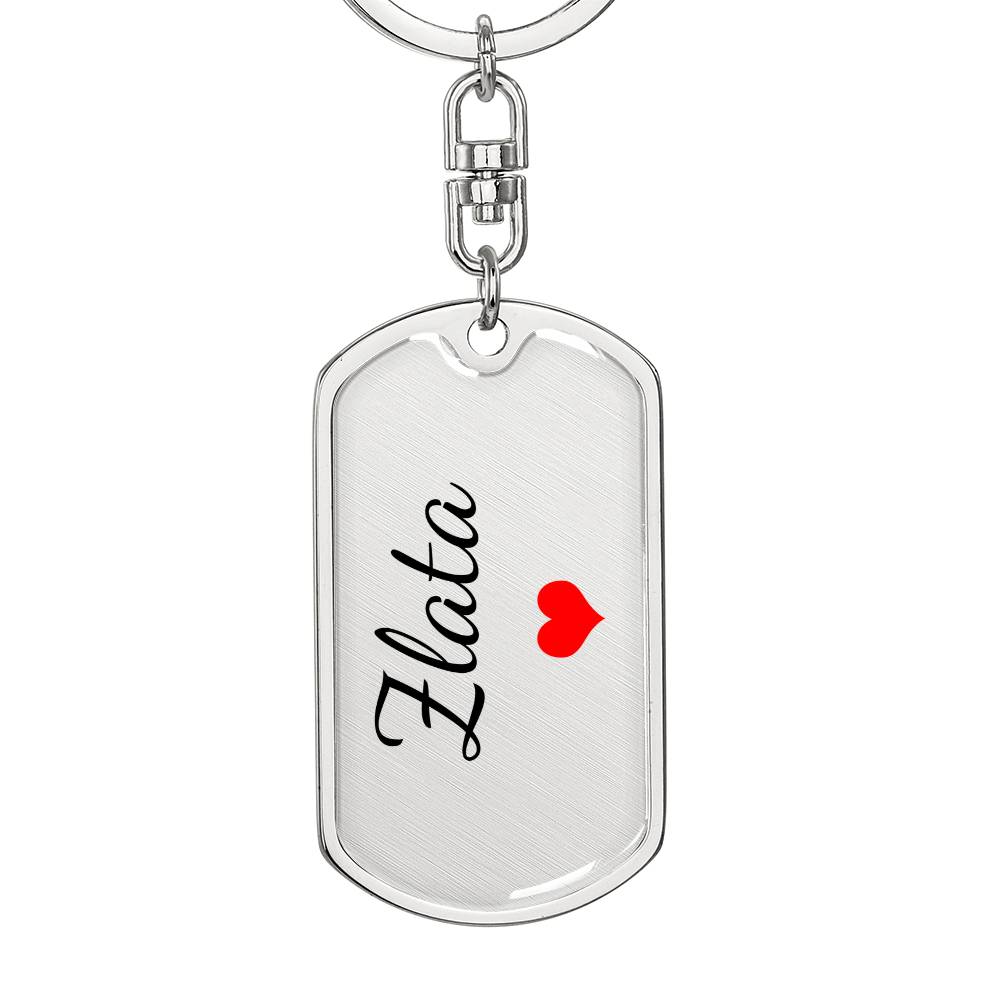 Zlata Keychain – Custom Name Keychain for Women