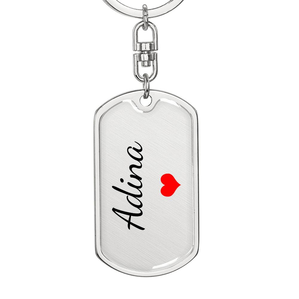 Adina Keychain – Custom Name Keychain for Women