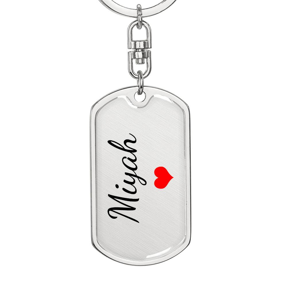 Miyah Keychain – Custom Name Keychain for Women