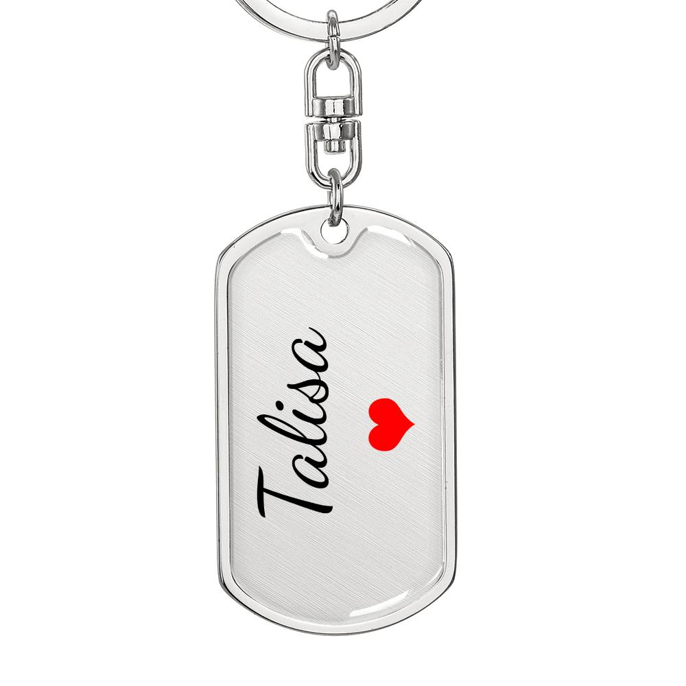 Talisa Keychain – Custom Name Keychain for Women