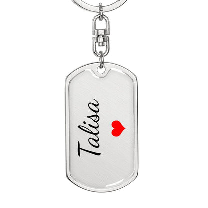 Talisa Keychain – Custom Name Keychain for Women