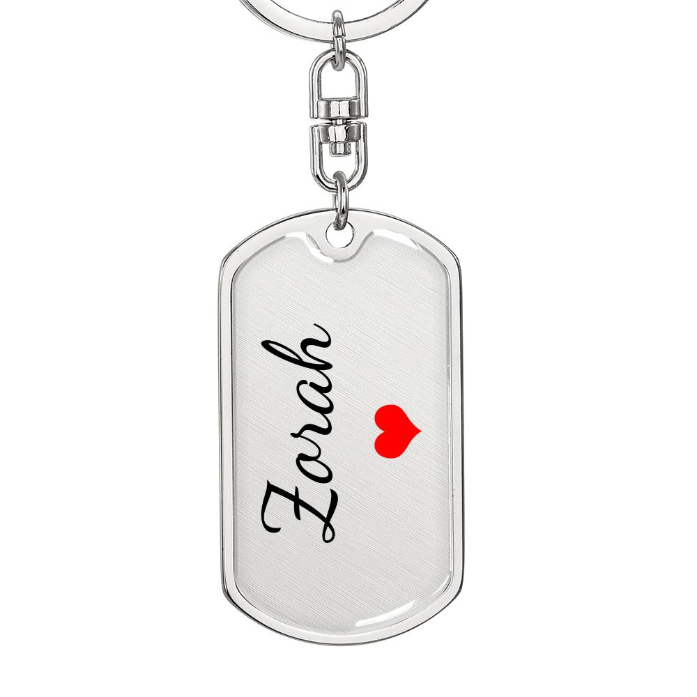 Zorah Keychain – Custom Name Keychain for Women