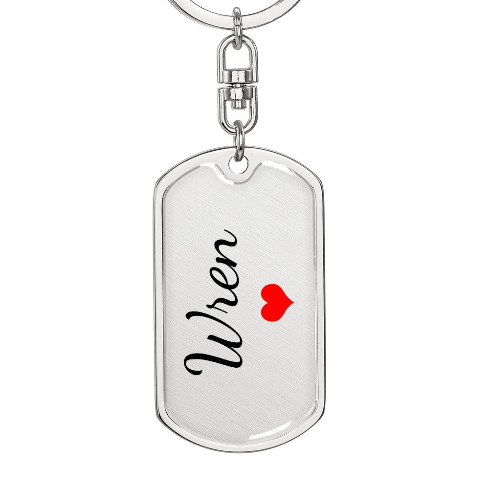 Wren Keychain – Custom Name Keychain for Women