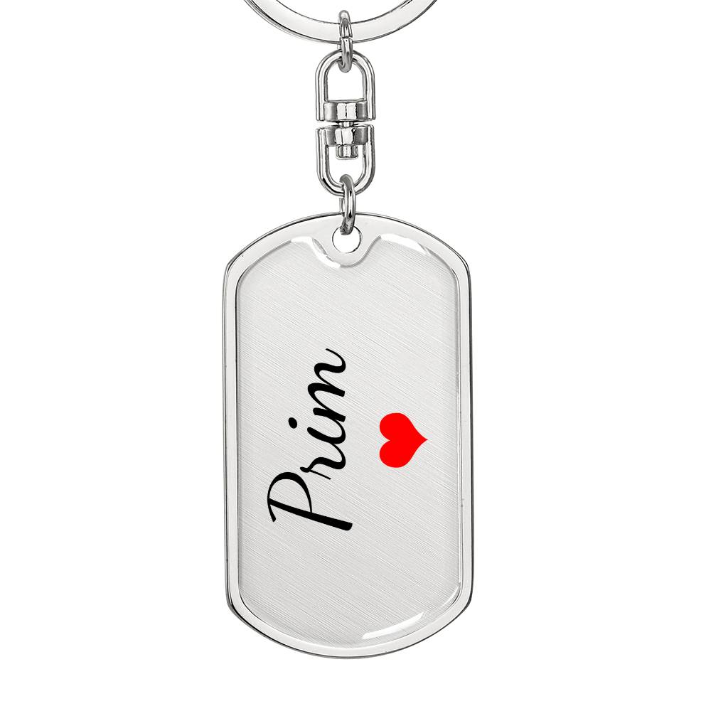 Prim Keychain – Custom Name Keychain for Women