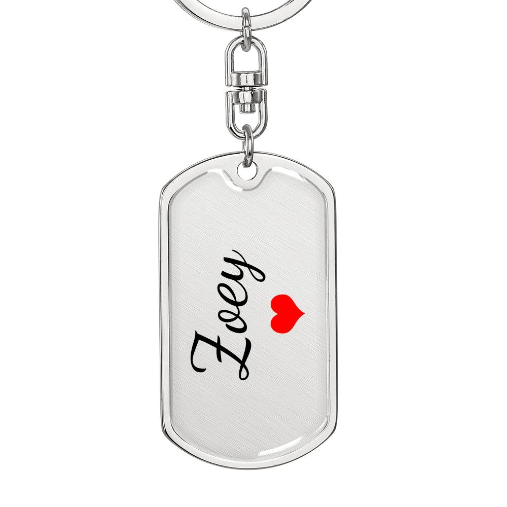 Zoey Keychain – Custom Name Keychain for Women
