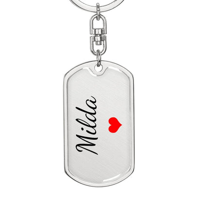 Milda Keychain – Custom Name Keychain for Women