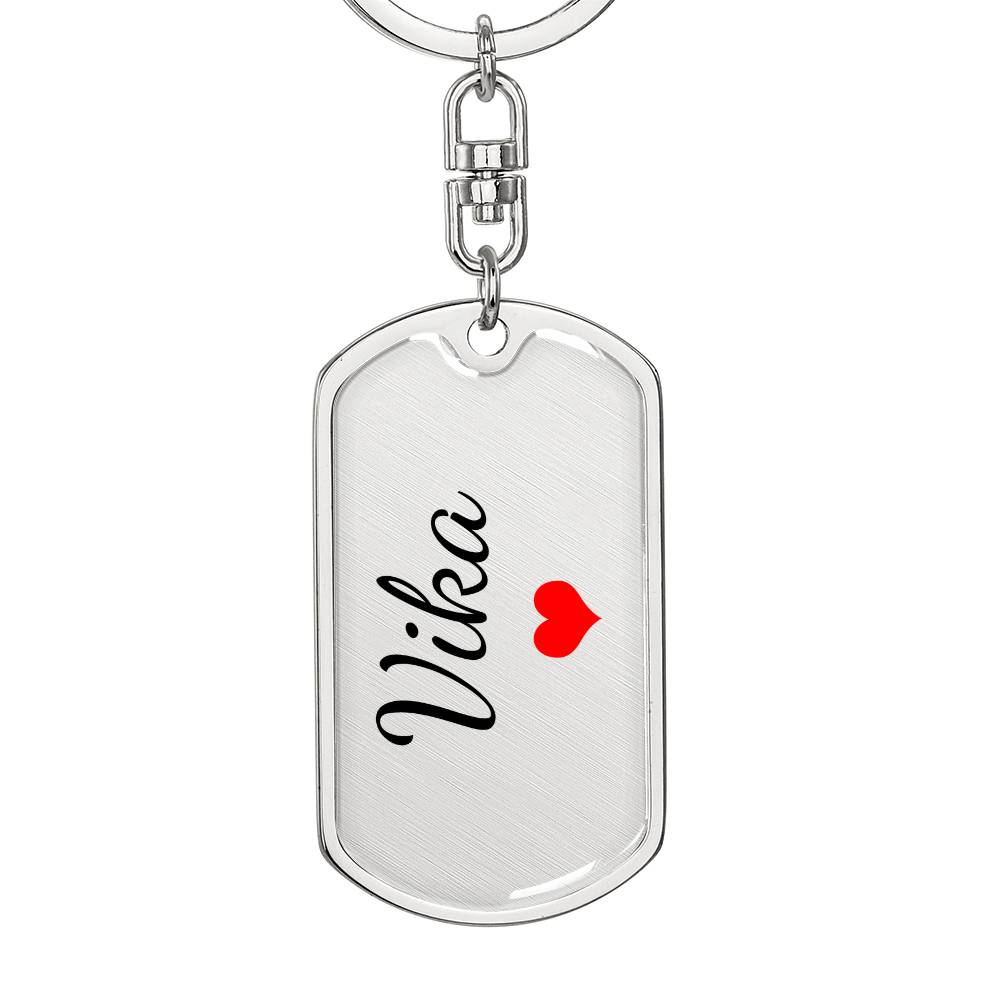 Vika Keychain – Custom Name Keychain for Women