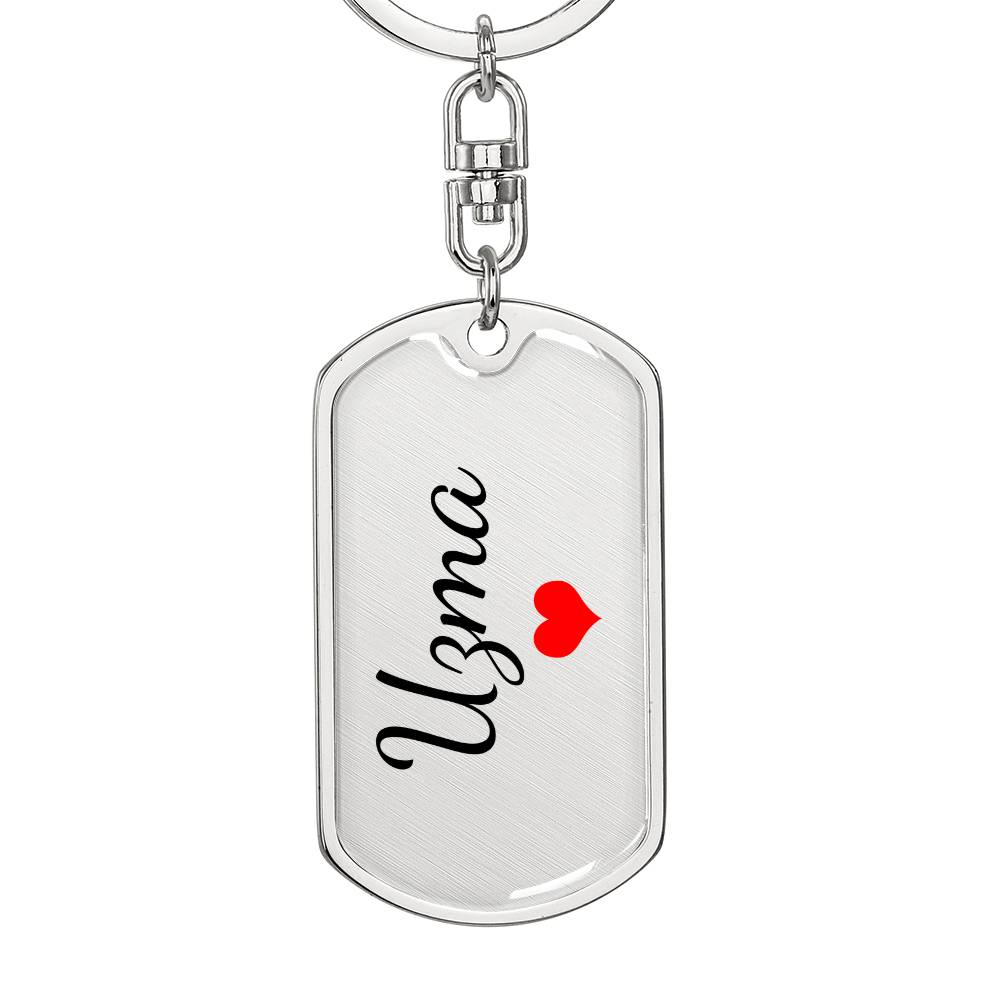 Uzma Keychain – Custom Name Keychain for Women