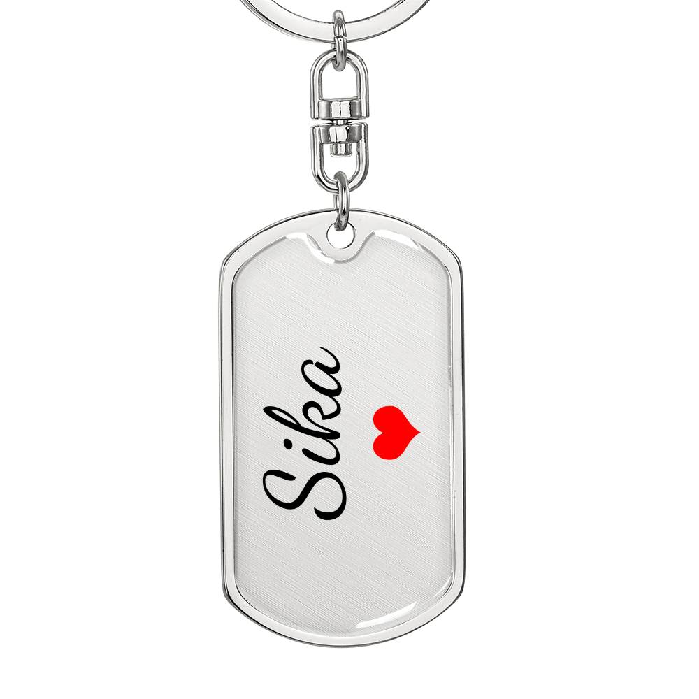 Sika Keychain – Custom Name Keychain for Women