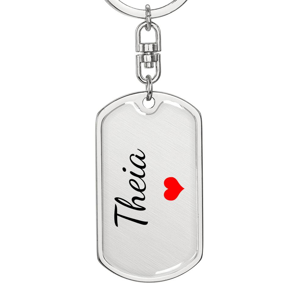 Theia Keychain – Custom Name Keychain for Women
