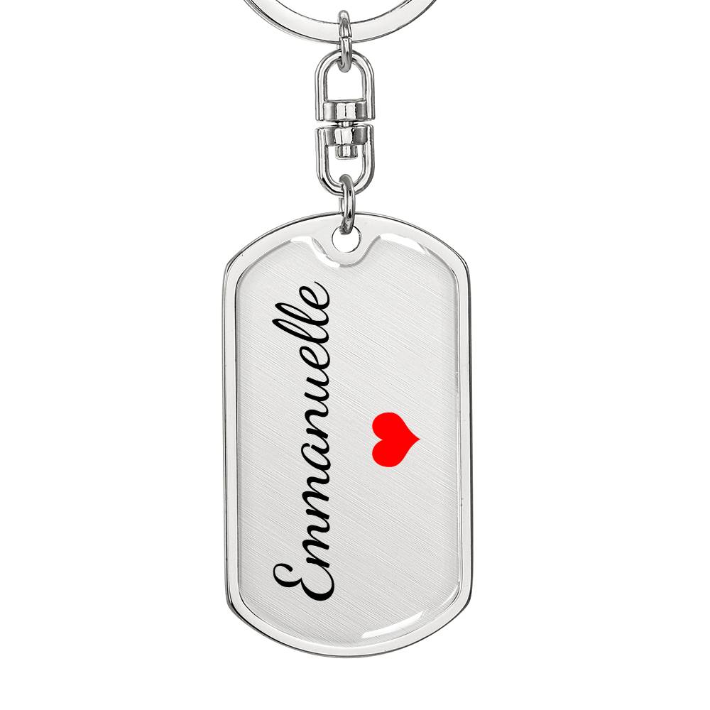 Emmanuelle Keychain – Name Keychain Gift