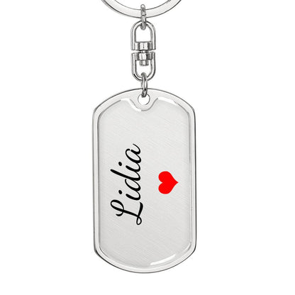 Lidia Keychain – Custom Name Keychain for Women