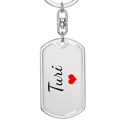 Turi Keychain – Custom Name Keychain for Women