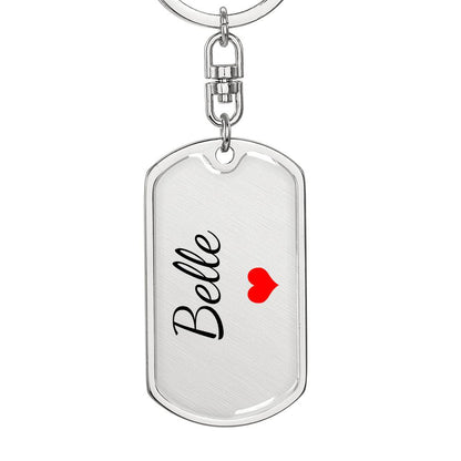 Belle Keychain – Custom Name Keychain for Women