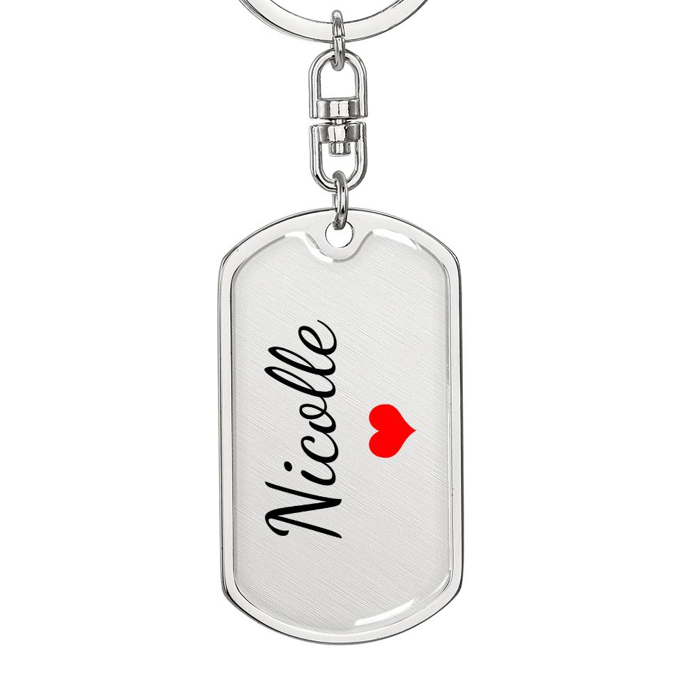 Nicolle Keychain – Name Keychain for Women