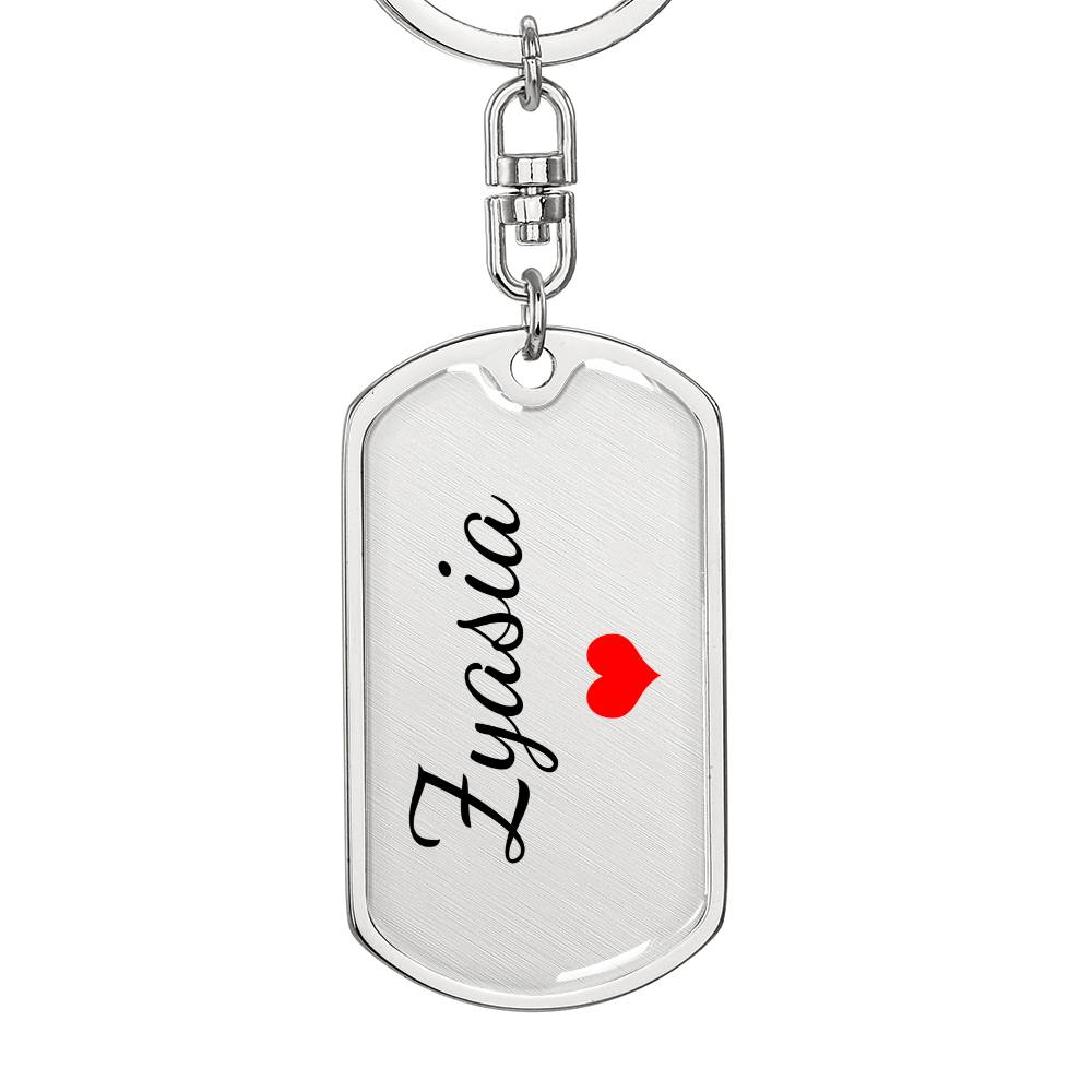 Zyasia Keychain – Custom Name Keychain for Women
