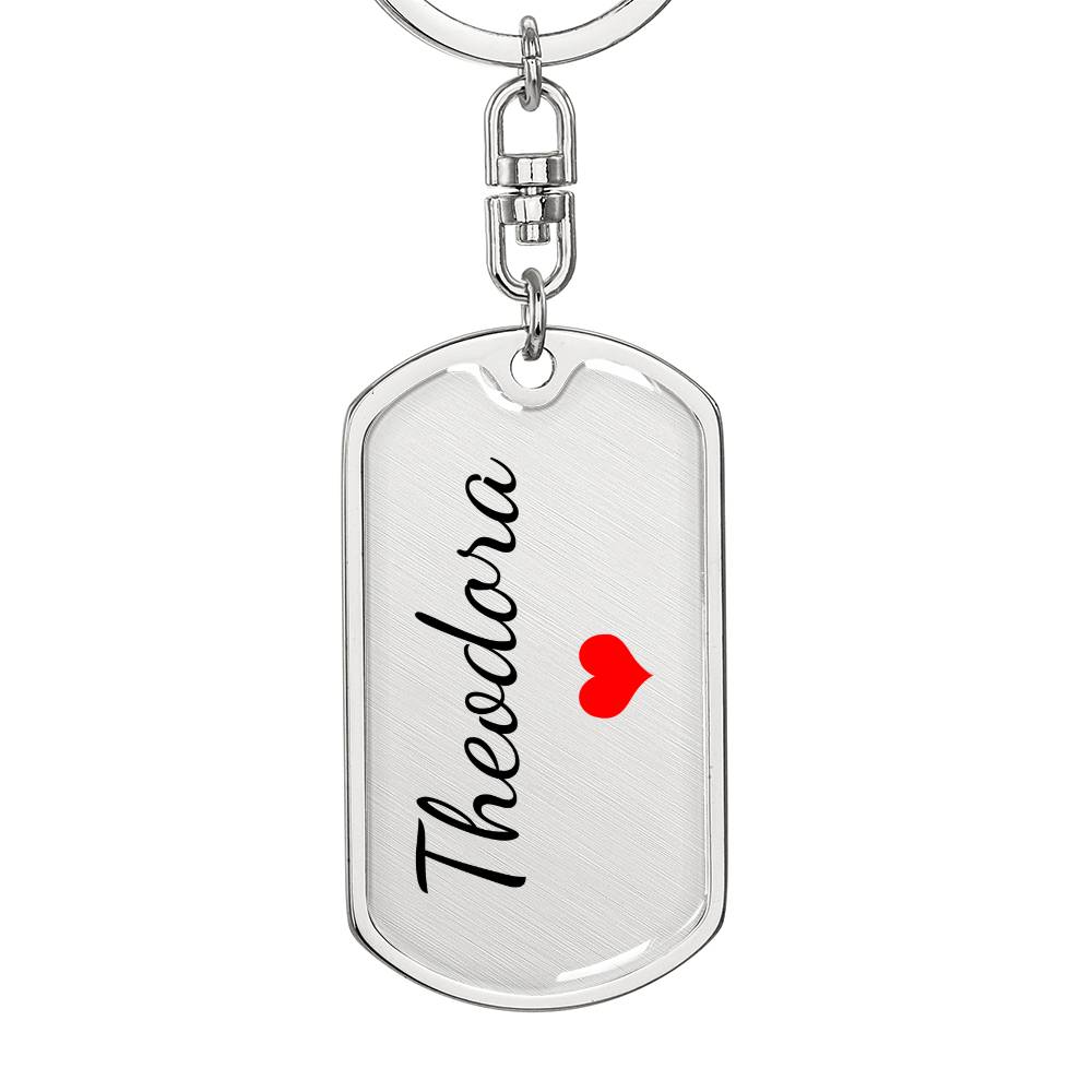 Theodora Keychain – Name Keychain Gift