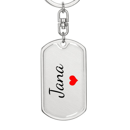 Jana Keychain – Custom Name Keychain for Women