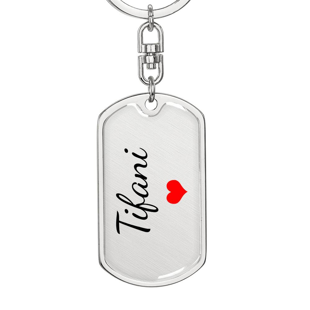 Tifani Keychain – Custom Name Keychain for Women