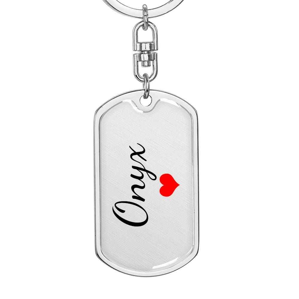 Onyx Keychain – Custom Name Keychain for Women