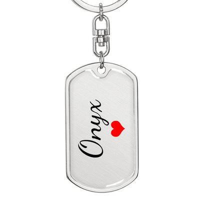 Onyx Keychain – Custom Name Keychain for Women
