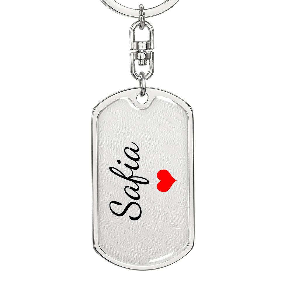 Safia Keychain – Custom Name Keychain for Women