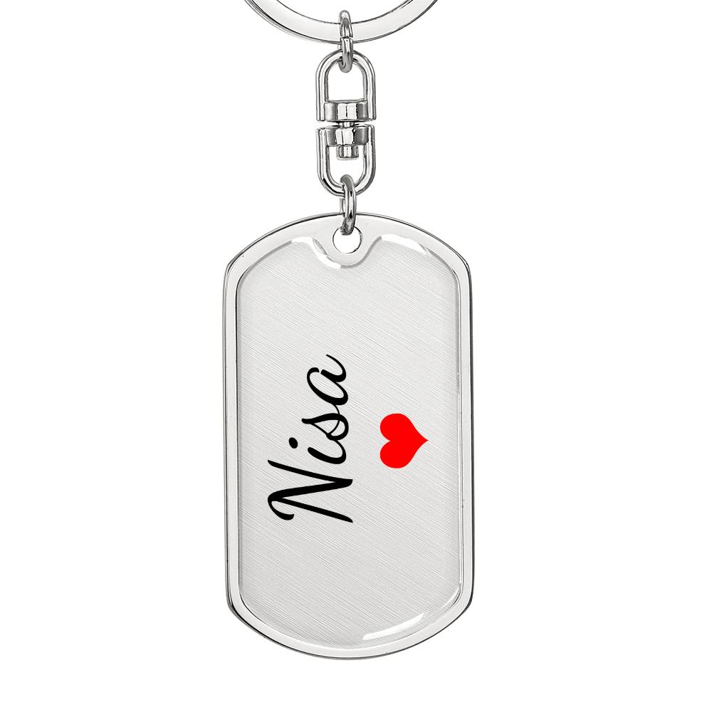 Nisa Keychain – Custom Name Keychain for Women