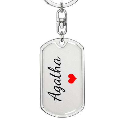 Agatha Keychain – Custom Name Keychain for Women