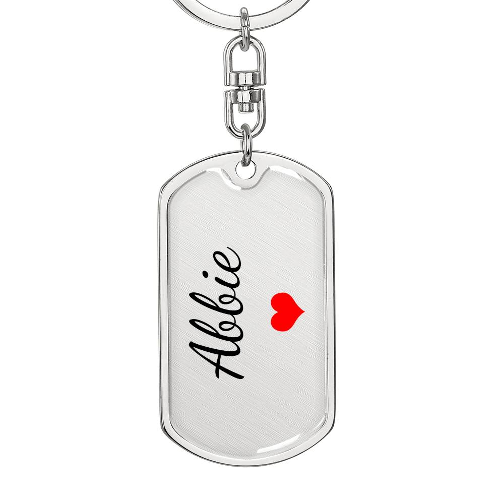 Abbie Keychain – Custom Name Keychain for Women