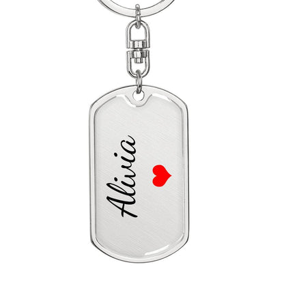 Alivia Keychain – Custom Name Keychain for Women