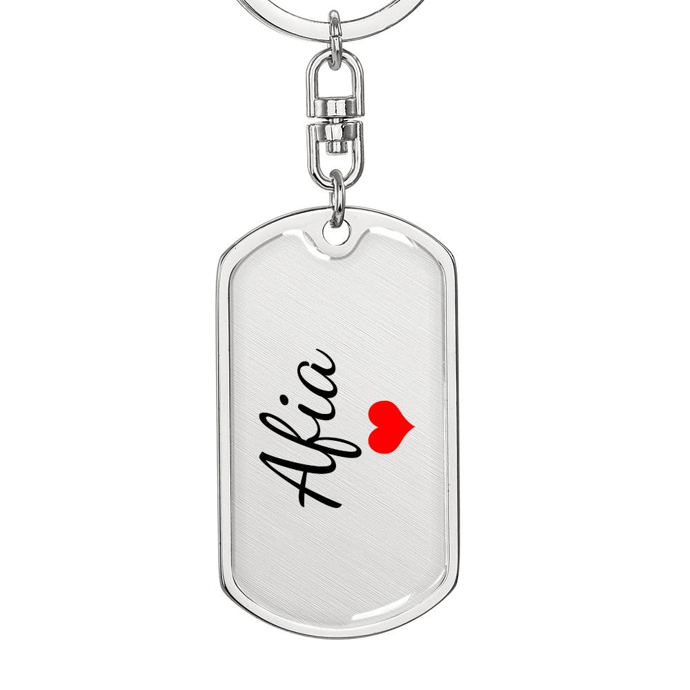 Afia Keychain – Custom Name Keychain for Women