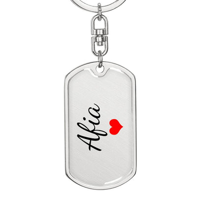Afia Keychain – Custom Name Keychain for Women