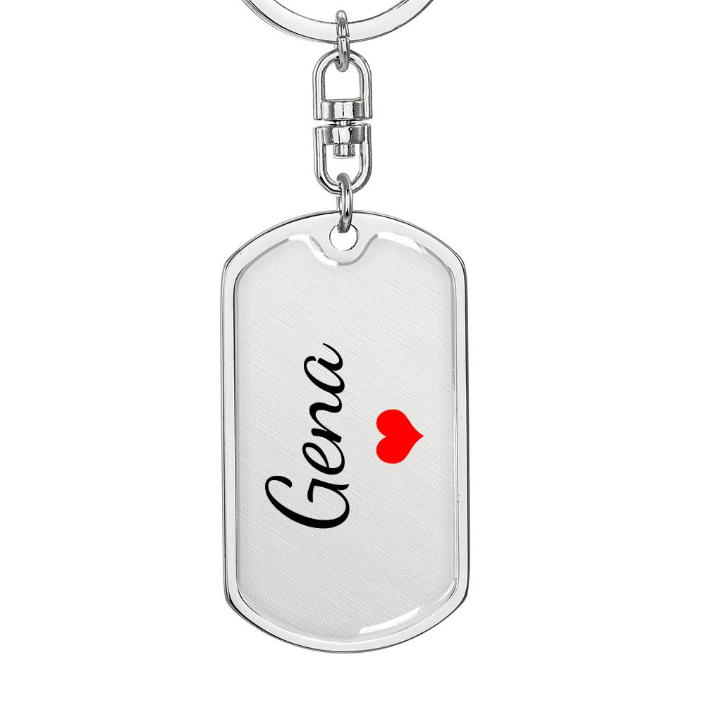 Gena Keychain – Custom Name Keychain for Women