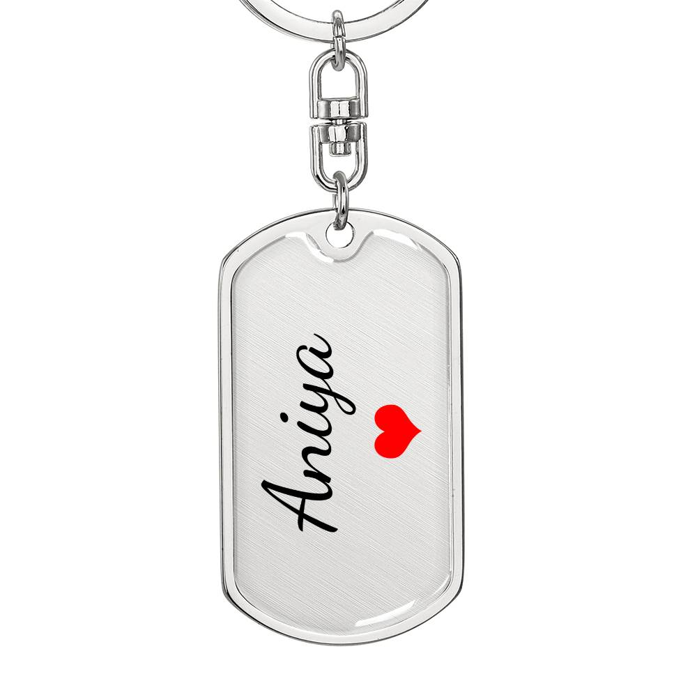 Aniya Keychain – Custom Name Keychain for Women