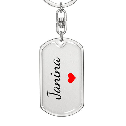 Janina Keychain – Custom Name Keychain for Women