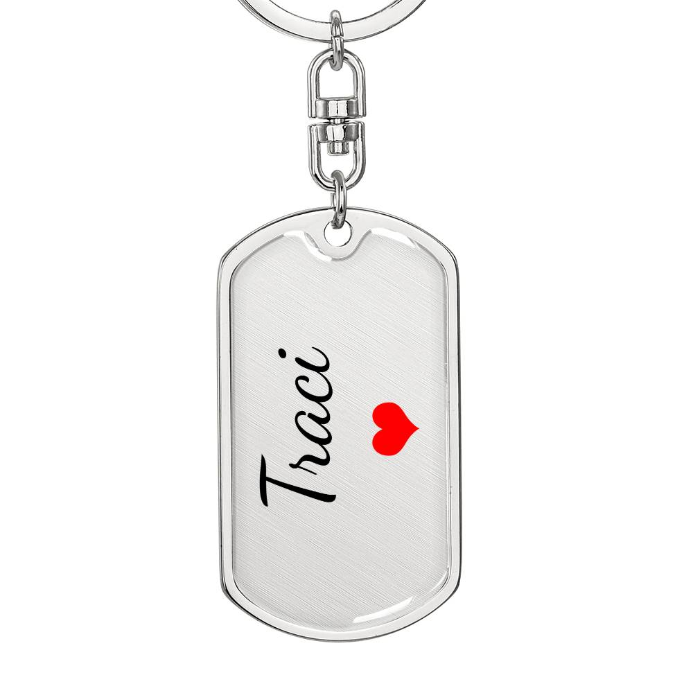Traci Keychain – Custom Name Keychain for Women