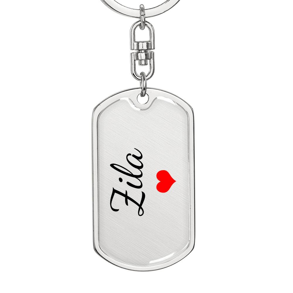 Zila Keychain – Custom Name Keychain for Women