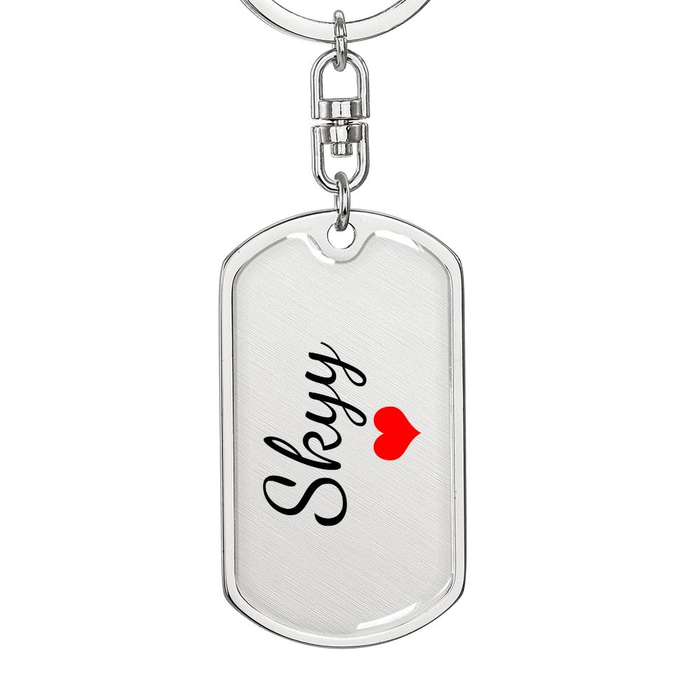 Skyy Keychain – Custom Name Keychain for Women