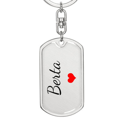 Berta Keychain – Custom Name Keychain for Women