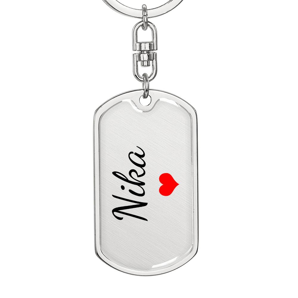 Nika Keychain – Custom Name Keychain for Women
