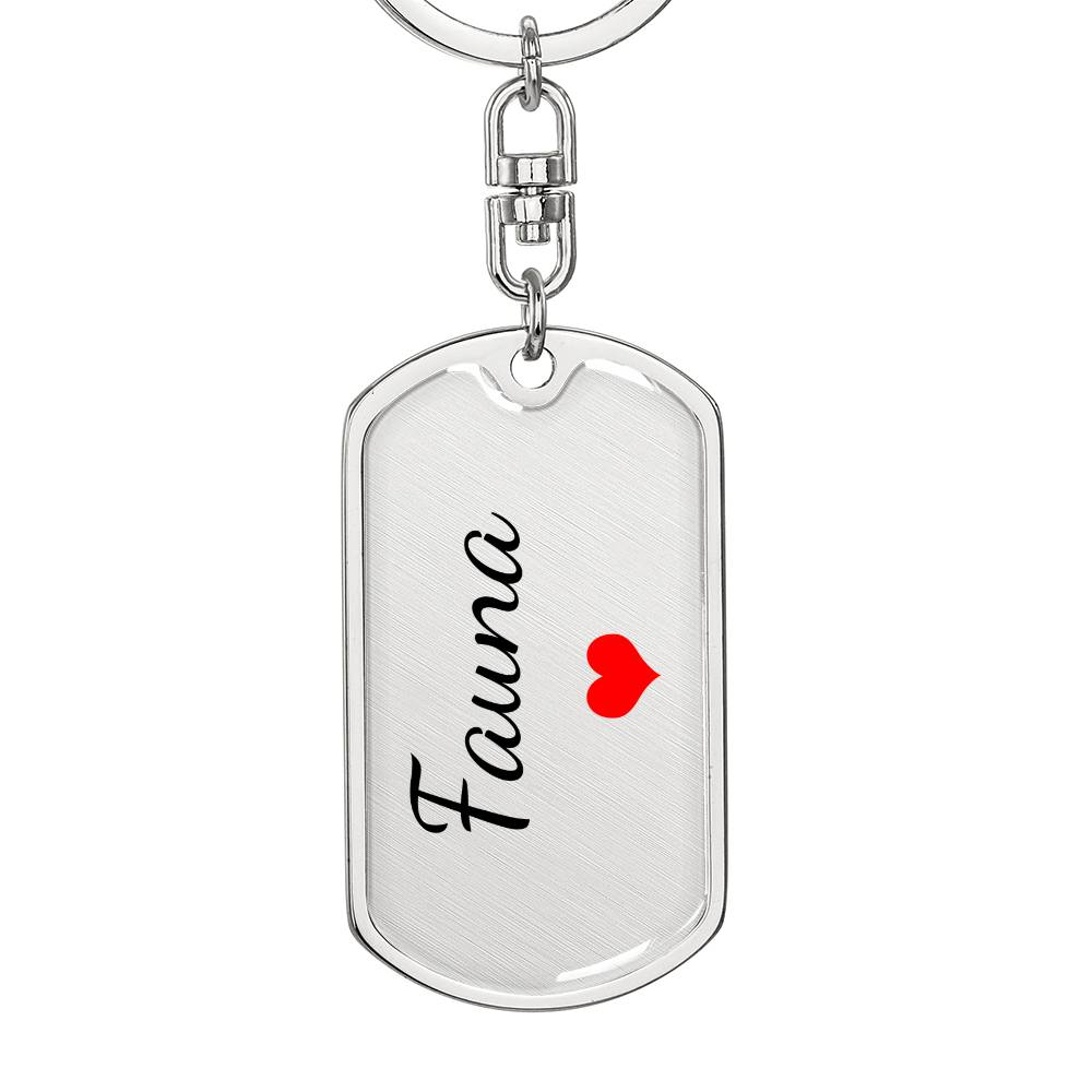 Fauna Keychain – Custom Name Keychain for Women