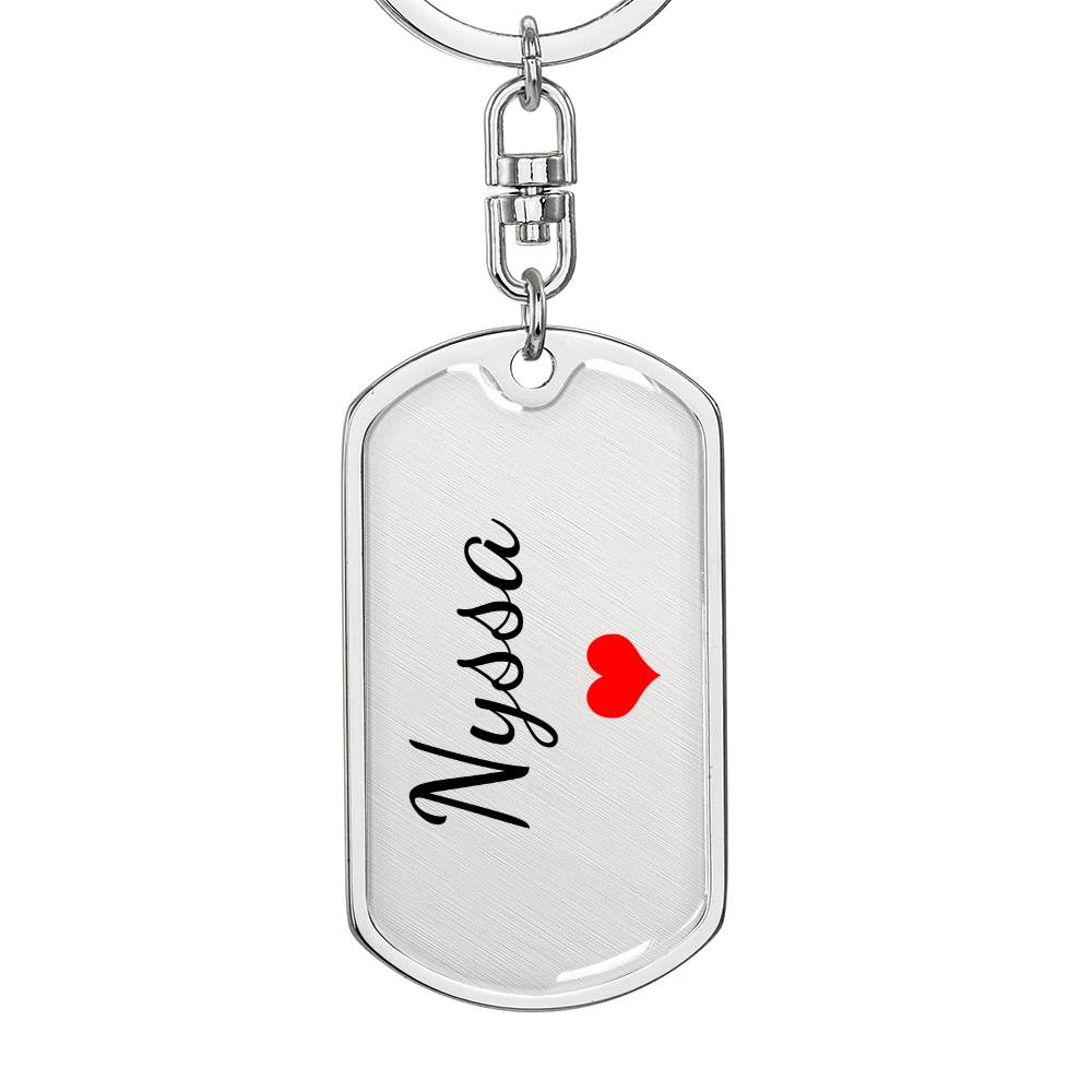 Nyssa Keychain – Custom Name Keychain for Women