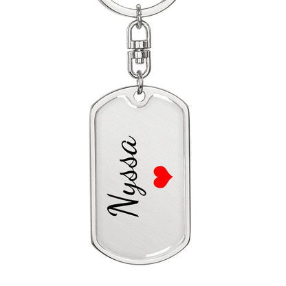 Nyssa Keychain – Custom Name Keychain for Women