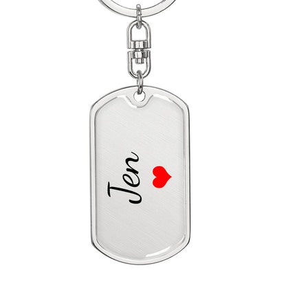 Jen Keychain – Custom Name Keychain for Women