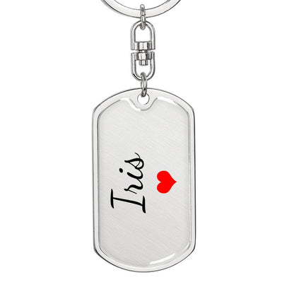 Iris Keychain – Custom Name Keychain for Women
