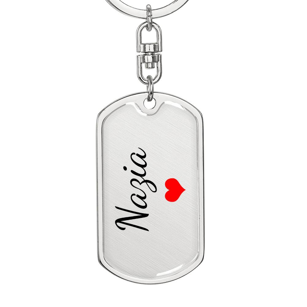 Nazia Keychain – Custom Name Keychain for Women
