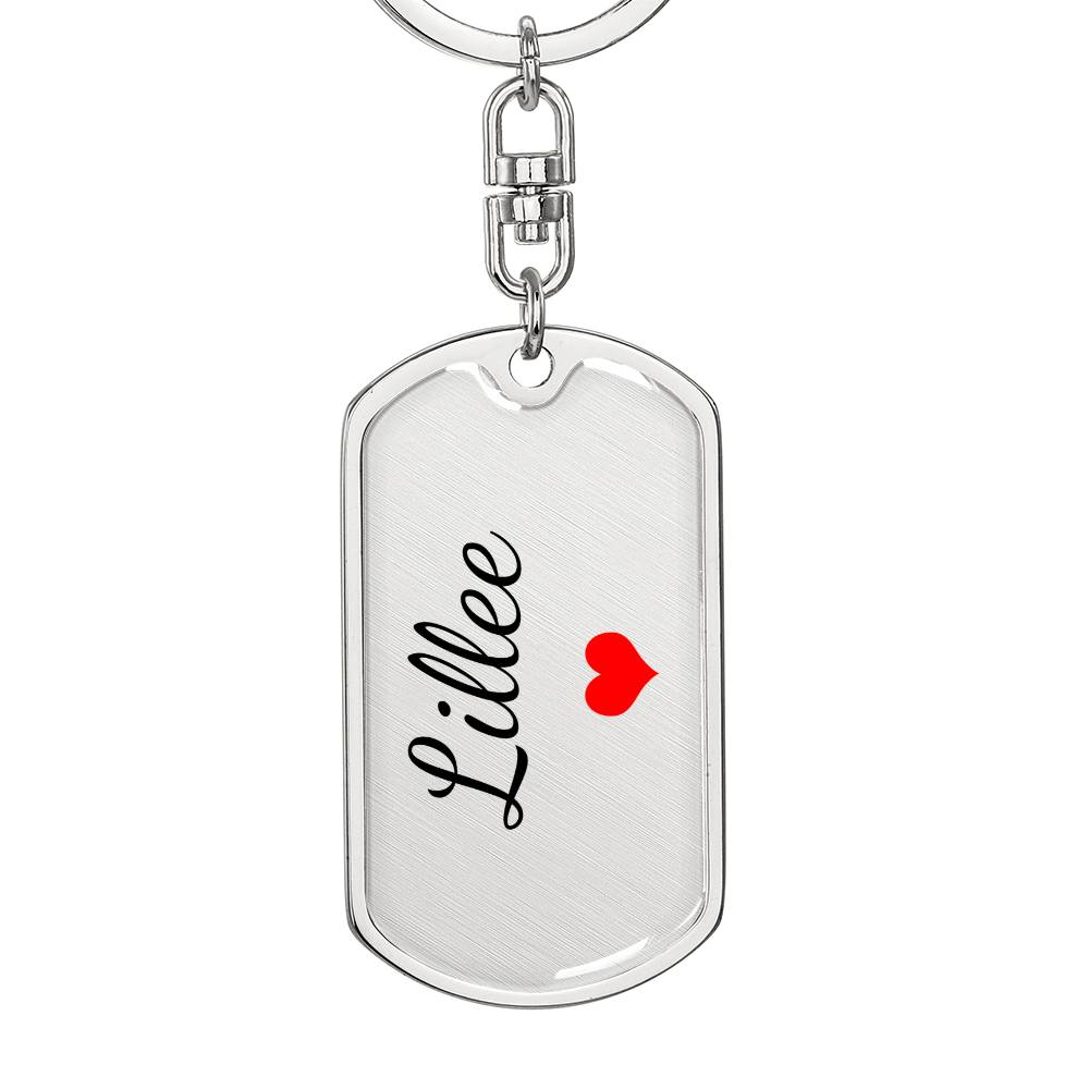 Lillee Keychain – Custom Name Keychain for Women